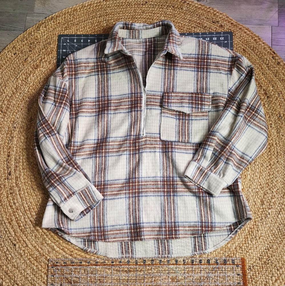Half zip Shacket